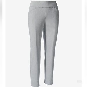 Chico’s Perfect Stretch So Slimming Gray Pull On Career Casual Pants Sz 14 NEW